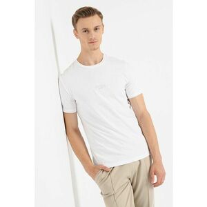 Tricou slim fit cu decolteu la baza gatului imagine