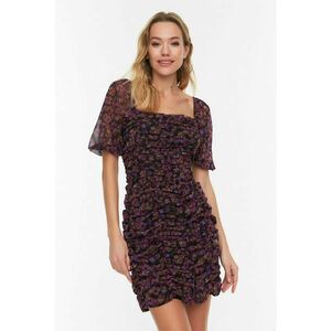 Rochie cu imprimeu floral si pliseuri imagine