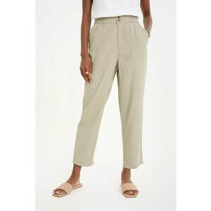 Pantaloni crop din amestec de in imagine