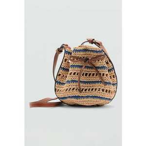 Geanta crossbody de paie Navy imagine