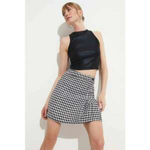 Fusta mini cu imprimeu houndstooth imagine