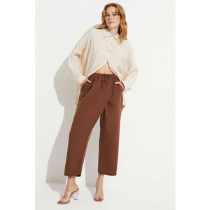 Pantaloni crop cu croiala dreapta imagine