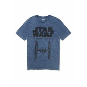 Tricou cu imprimeu Star Wars Empire Strikes Back Tie Fighter Washed Blue 5461 imagine