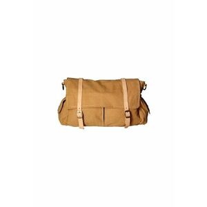 Geanta crossbody unisex cu garnituri de piele imagine