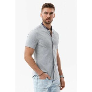 Camasa slim fit cu guler Mao imagine