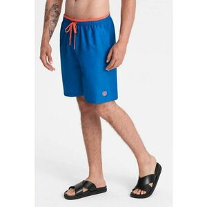 Pantaloni scurti de baie cu model uni si snur de ajustare in talie imagine