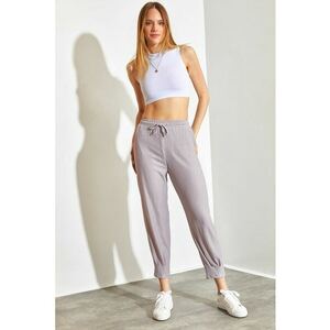 Pantaloni de trening crop cu talie inalta imagine