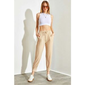 Pantaloni de trening crop cu talie inalta imagine