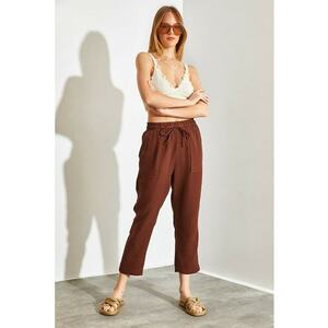 Pantaloni crop cu talie inalta imagine