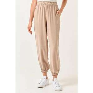 Pantaloni crop cu talie elastica imagine