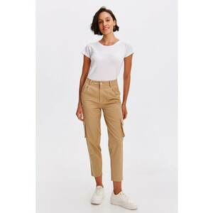 Pantaloni crop conici cargo imagine