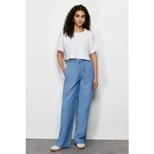 Pantaloni lejeri din chambray cu buzunare laterale imagine