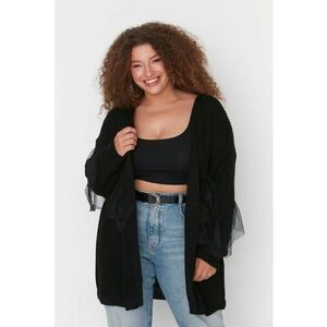 Cardigan plus size cu volane cu tul imagine