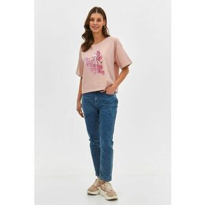 Tricou cu maneci cazute si imprimeu floral imagine