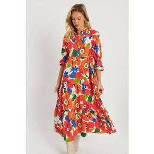 Rochie maxi cu model floral imagine