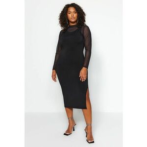 Rochie midi cu slit lateral imagine