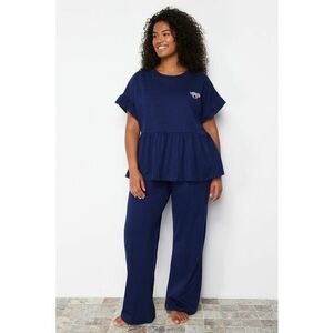 Pijama plus size cu maneci scurte imagine