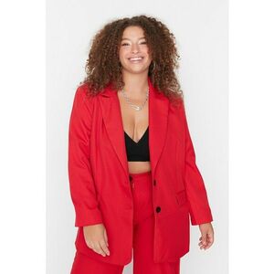 Sacou plus size cu revere decupate imagine