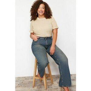 Bluza plus size cu aspect stralucitor imagine