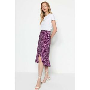 Fusta midi cu model floral imagine