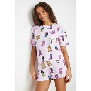 Pijama scurta cu imprimeu grafic imagine