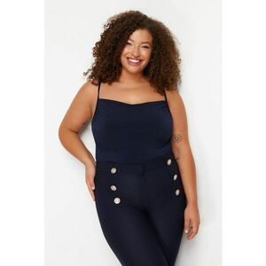 Top cu decolteu drapat Plus Size imagine