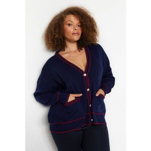 Cardigan cu buzunare laterale Plus Size imagine