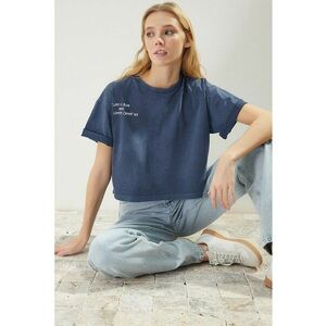 Tricou dama 146017-7871 - Bumbac - Indigo imagine