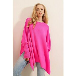 Pulover dama 1320157871 - Acril/Bumbac - One Size INTL - Fucsia imagine