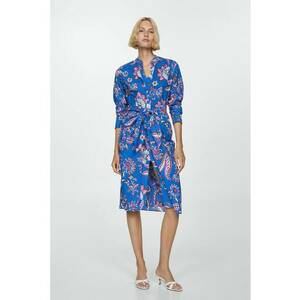 Rochie-tunica cu imprimeu floral si nod Lenalong imagine