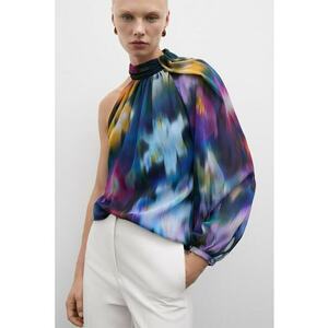 Bluza cu imprimeu abstract multicolor imagine