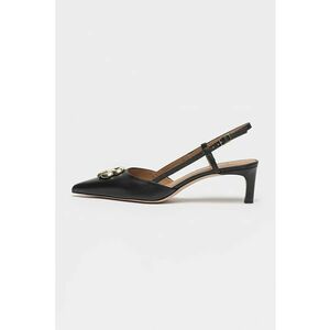 Pantofi slingback de piele cu toc kitten imagine