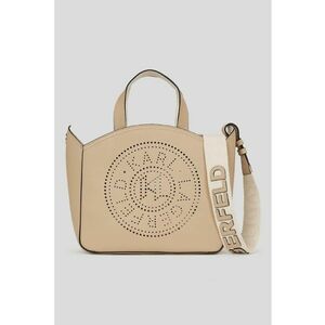 Geanta crossbody de piele cu logo perforat K/Circle imagine