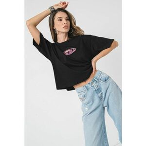 Tricou crop cu decupaj logo imagine