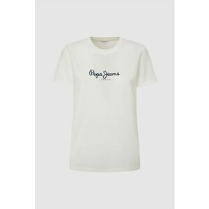 Tricou cu decolteu la baza gatului si imprimeu logo Fiore imagine