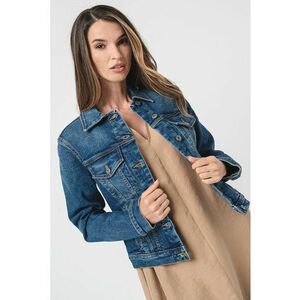 Jacheta regular fit de denim cu aspect decolorat imagine