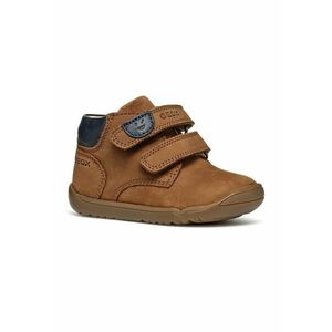 Ghete mid-high de piele nabuc cu velcro imagine