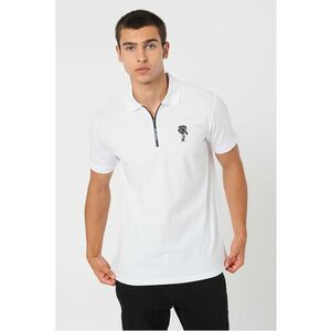 Tricou polo cu logo discret imagine