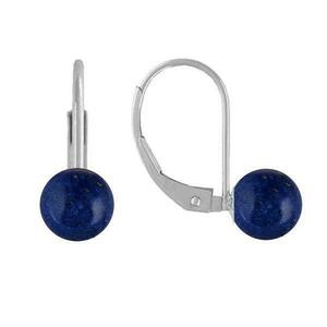 Cercei Argint Clasici si Pietre Semipretioase Naturale de Lapis Lazuli de 8 mm, Kaskadda imagine