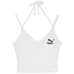 Maiou femei Puma Classics Ribbed Crop Top 62425502, XXS, Alb imagine