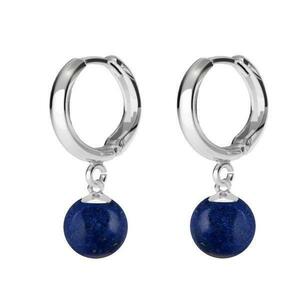 Cercei Argint, Tip Creole, cu Pietre Semipretioase Naturale de Lapis Lazuli de 8 mm, Kaskadda imagine