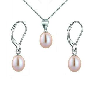 Set Argint 925 si Perle Naturale Teardrops Lavanda, Kaskadda imagine