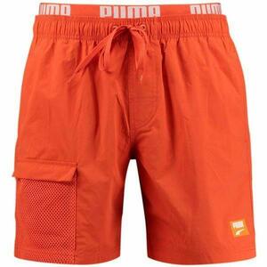 Pantaloni scurti barbati Puma Swim Men Utility Mid Shorts 1p Chil 93805701, S, Portocaliu imagine