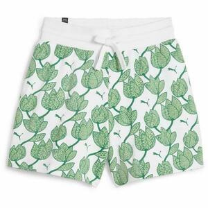 Pantaloni scurti femei Puma Ess Blossom 5 Aop Shorts Tr 67935286, M, Verde imagine