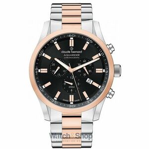 Ceas Claude Bernard Aquarider 10222-357RM-NIR Cronograf imagine