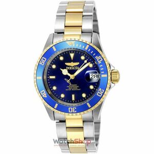 Ceas Invicta Pro Diver Men Silver Gold 8928OB imagine