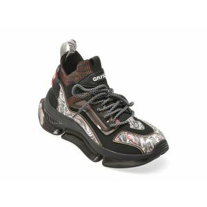 Pantofi sport GRYXX negri, 21018, din material textil imagine