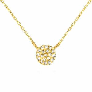 Colier aur 14K cu Round with diamonds imagine