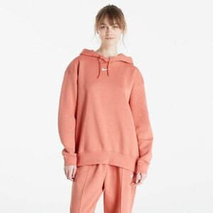 Hanorac Nike NSW Essential Clctn Fleece Oversized Hoodie Madder Root/ White imagine