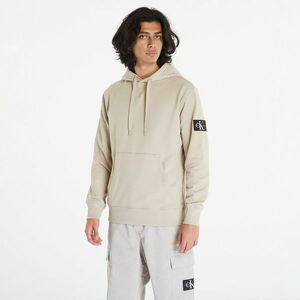 Hanorac Calvin Klein Jeans Badge Hoodie Beige imagine